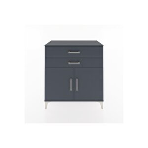 Hyperion Şifonyer 2 Raflı 2 Çekmeceli 2 Kapaklı 88x44x96 Antrasit-antrasit