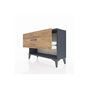 Arges Şifonyer Tek Çekmeceli 88x30x64 Antrasit-çam