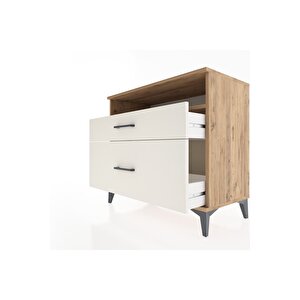 Hyperion Şifonyer Tek Raflı 2 Çekmeceli 88x44x80 Çam-aytaşı