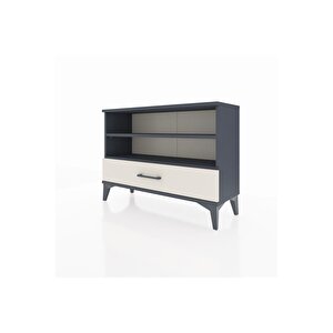 Arges Şifonyer 2 Raflı Tek Çekmeceli 88x30x64 Antrasit-aytaşı