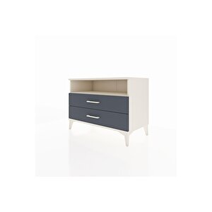 Hyperion Şifonyer Tek Raflı 2 Çekmeceli 88x44x64 Aytaşı-antrasit