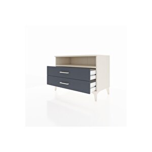 Hyperion Şifonyer Tek Raflı 2 Çekmeceli 88x44x64 Aytaşı-antrasit