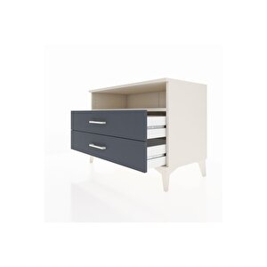 Hyperion Şifonyer Tek Raflı 2 Çekmeceli 88x44x64 Aytaşı-antrasit