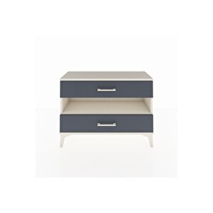 Arges Şifonyer Tek Raflı 2 Çekmeceli 88x30x64 Aytaşı-antrasit