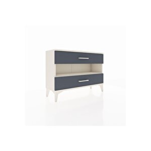 Arges Şifonyer Tek Raflı 2 Çekmeceli 88x30x64 Aytaşı-antrasit