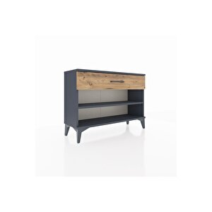 Arges Şifonyer Tek Raflı Tek Çekmeceli 88x30x64 Antrasit-çam