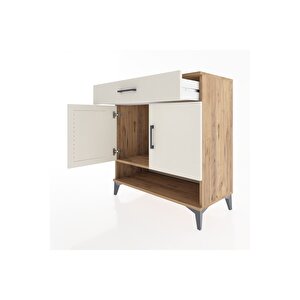 Hyperion Şifonyer Tek Raflı Tek Çekmeceli 2 Kapaklı 88x44x96 Çam-aytaşı