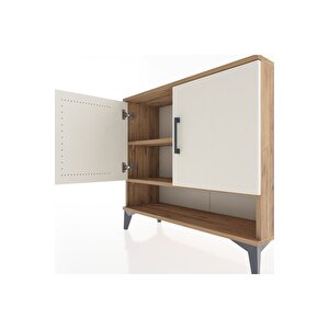 Arges Şifonyer 2 Raflı 2 Kapaklı 88x30x80 Çam-aytaşı