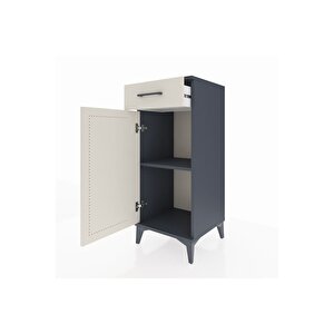 Hyperion Komodin Tek Raflı Tek Çekmeceli Tek Kapaklı 44x44x106 Antrasit-aytaşı