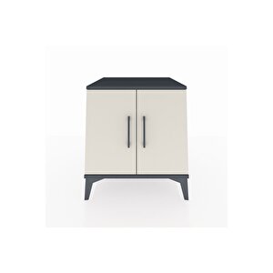 Kronos Komodin 2 Raflı 2 Kapaklı 60x59x64 Antrasit-aytaşı