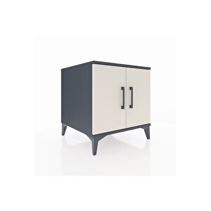 Kronos Komodin 2 Raflı 2 Kapaklı 60x59x64 Antrasit-aytaşı