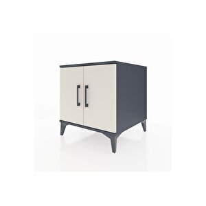 Kronos Komodin 2 Raflı 2 Kapaklı 60x59x64 Antrasit-aytaşı