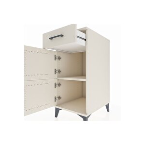 Kronos Komodin Tek Raflı Tek Çekmeceli 2 Kapaklı 44x59x96 Aytaşı-aytaşı