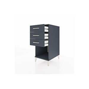 Kronos Komodin 3 Çekmeceli 44x59x96 Antrasit-antrasit