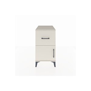 Kronos Komodin Tek Raflı Tek Çekmeceli Tek Kapaklı 44x59x80 Aytaşı-aytaşı