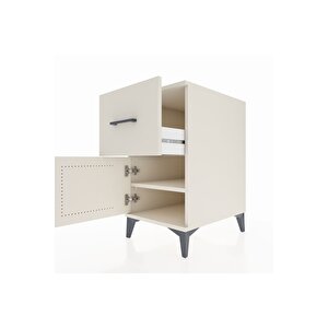 Kronos Komodin Tek Raflı Tek Çekmeceli Tek Kapaklı 44x59x80 Aytaşı-aytaşı