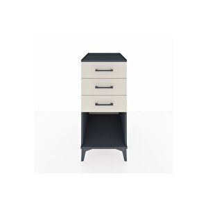Kronos Komodin 3 Çekmeceli 44x59x96 Antrasit-aytaşı