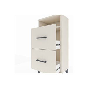 Arges Komodin Tek Raflı 2 Çekmeceli 44x30x96 Aytaşı-aytaşı