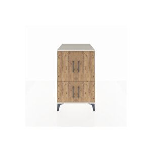 Kronos Komodin 2 Raflı 4 Kapaklı 60x59x96 Aytaşı-çam