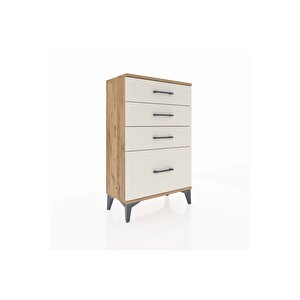 Arges Komodin 4 Çekmeceli 60x30x96 Çam-aytaşı