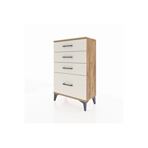 Arges Komodin 4 Çekmeceli 60x30x96 Çam-aytaşı
