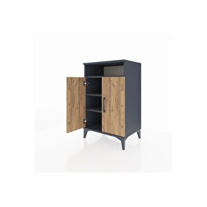 Hyperion Komodin 3 Raflı 2 Kapaklı 60x44x96 Antrasit-çam