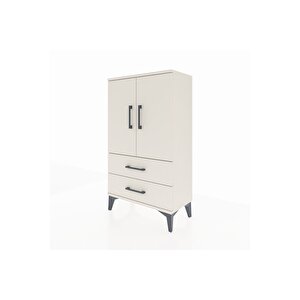 Arges Komodin 2 Raflı 2 Çekmeceli 2 Kapaklı 60x30x106 Aytaşı-aytaşı