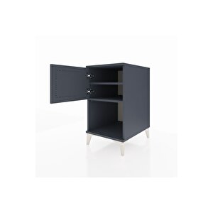 Kronos Komodin 2 Raflı Tek Kapaklı 44x59x80 Antrasit-antrasit