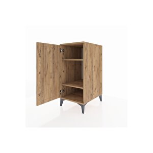 Kronos Komodin 2 Raflı Tek Kapaklı 44x59x96 Çam-çam