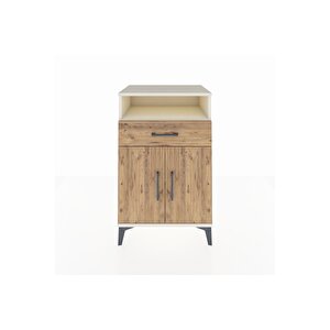 Hyperion Komodin 2 Raflı Tek Çekmeceli 2 Kapaklı 60x44x96 Aytaşı-çam