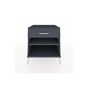 Kronos Komodin Tek Raflı Tek Çekmeceli 60x59x64 Antrasit-antrasit