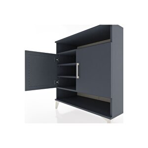 Hyperion Şifonyer 4 Raflı 2 Kapaklı 88x44x96 Antrasit-antrasit