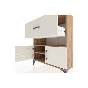 Hyperion Şifonyer 2 Raflı Tek Çekmeceli 2 Kapaklı 88x44x96 Çam-aytaşı