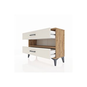 Arges Şifonyer Tek Raflı 2 Çekmeceli 88x30x64 Çam-aytaşı
