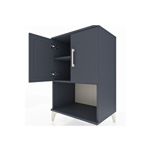 Hyperion Komodin 2 Raflı 2 Kapaklı 60x44x96 Antrasit-antrasit