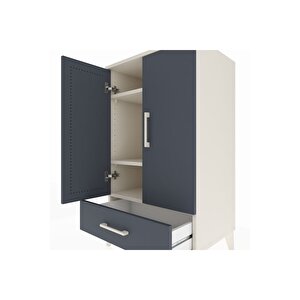 Hyperion Komodin 3 Raflı Tek Çekmeceli 2 Kapaklı 60x44x106 Aytaşı-antrasit