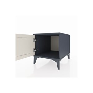 Kronos Komodin Tek Kapaklı 44x59x48 Antrasit-aytaşı