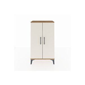 Arges Komodin 2 Raflı 2 Kapaklı 60x30x106 Çam-aytaşı