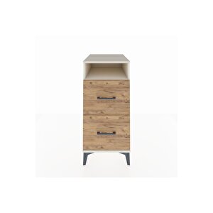 Kronos Komodin Tek Raflı 2 Çekmeceli 44x59x96 Aytaşı-çam