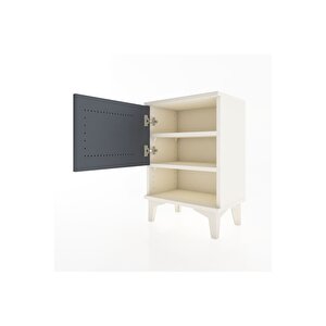 Arges Komodin 2 Raflı Tek Kapaklı 44x30x64 Aytaşı-antrasit