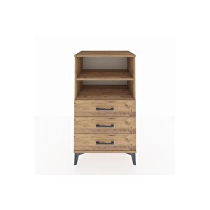 Hyperion Komodin 2 Raflı 3 Çekmeceli 60x44x106 Çam-çam