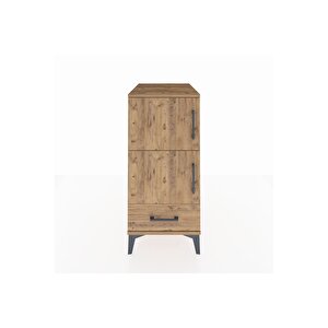 Kronos Komodin 4 Raflı Tek Çekmeceli Tek Kapaklı 44x59x96 Çam-çam