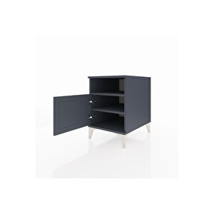 Kronos Komodin 2 Raflı Tek Kapaklı 44x59x64 Antrasit-antrasit