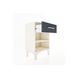 Arges Komodin Tek Raflı Tek Çekmeceli 44x30x64 Aytaşı-antrasit