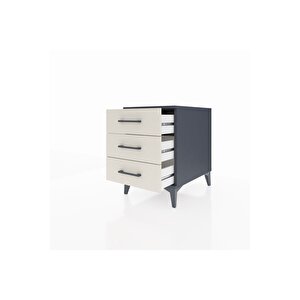 Kronos Komodin 3 Çekmeceli 44x59x64 Antrasit-aytaşı