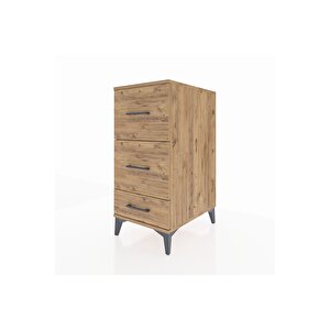 Kronos Komodin 3 Çekmeceli 44x59x96 Çam-çam