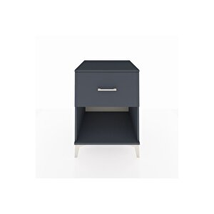 Kronos Komodin Tek Çekmeceli 60x59x80 Antrasit-antrasit