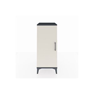 Hyperion Komodin Tek Raflı Tek Kapaklı 44x44x106 Antrasit-aytaşı