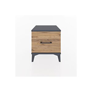 Hyperion Komodin Tek Çekmeceli 44x44x48 Antrasit-çam