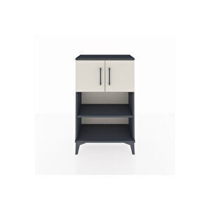 Arges Komodin 2 Raflı 2 Kapaklı 60x30x96 Antrasit-aytaşı